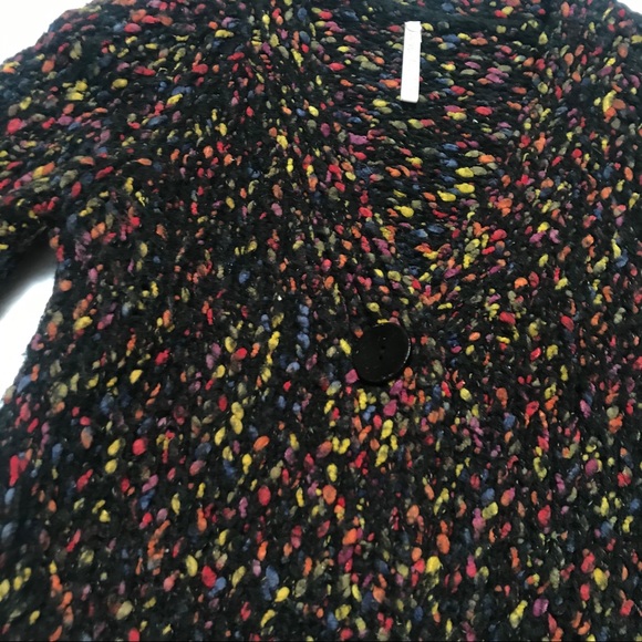 Chunky Top Button Up Sweater • Multicolored Knit - Picture 2 of 5
